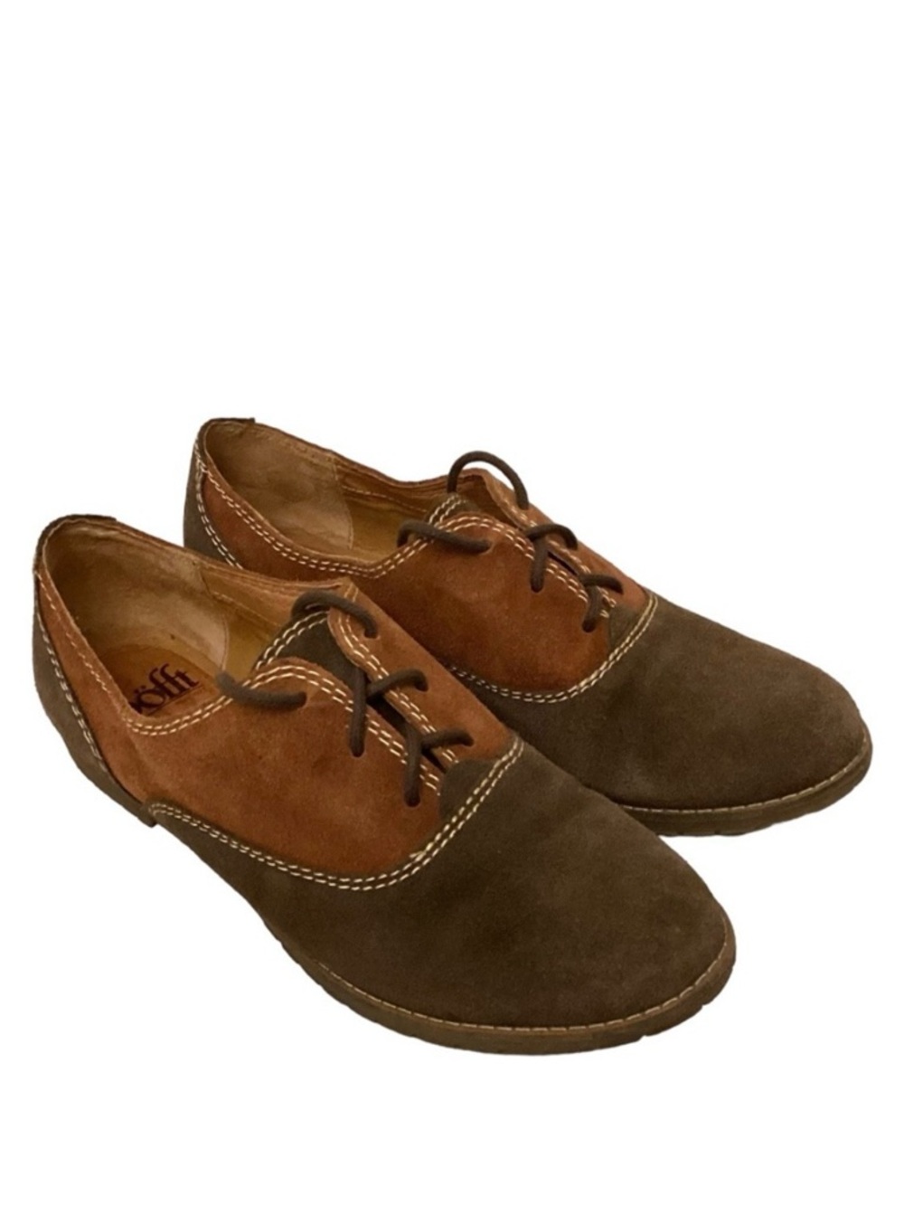 Sofft 7.5 Suede Women’s Oxfords Lace Up Comfort Shoes Brown And Sienna Color